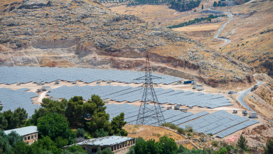 Wadi Azraq solar farm in Jordan